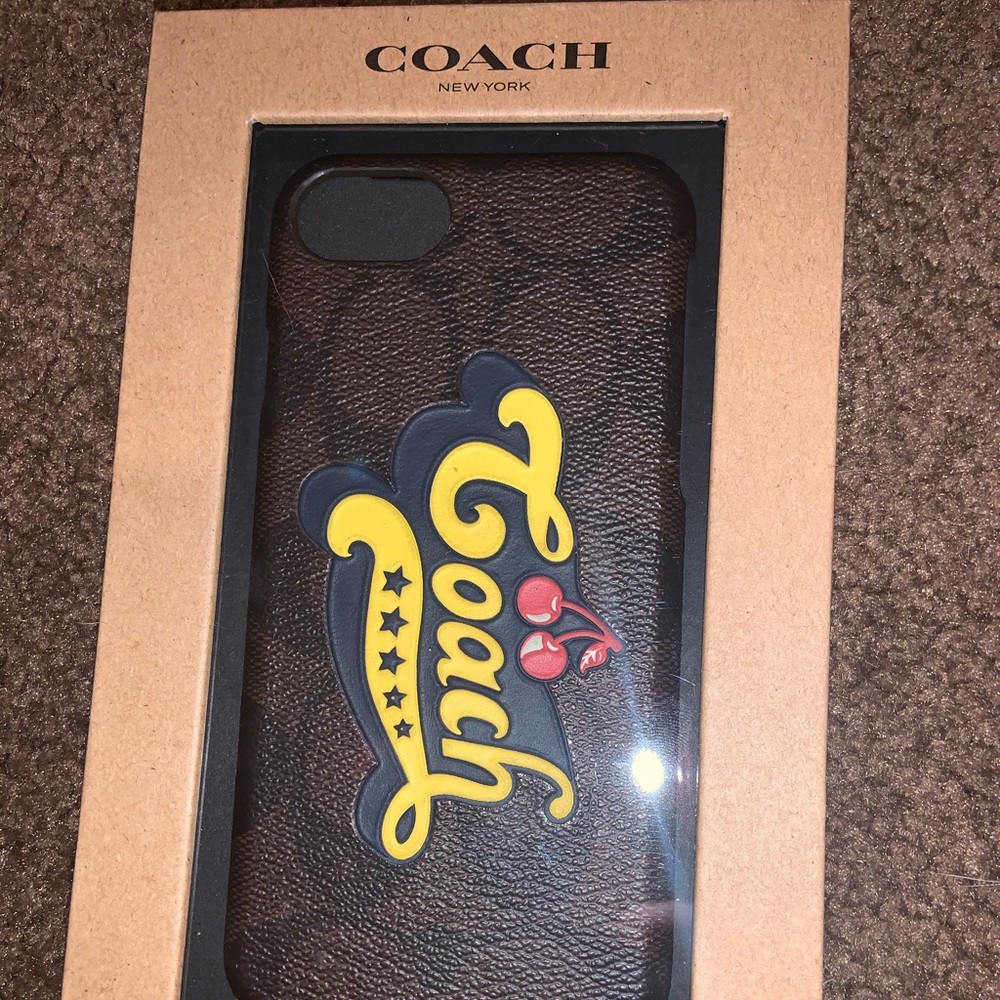 iPhone 7 leather Coach phone case